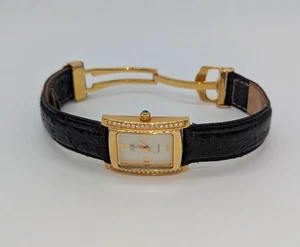 Seiko Tank JBK Jacqueline Kennedy Uhr goldfarbenes Leder - Bild 1 von 8