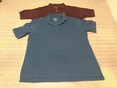Camisas polo Faded Glory para hombre 2 piezas azul océano y púrpura berenjena talla XL (46-48) Foto 1 de 4