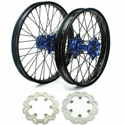 For Yamaha 21" Front 19" Rear CNC Wheel Brake Rotors Kit YZ250F YZ450F 2009-2013 - Image 1 of 4