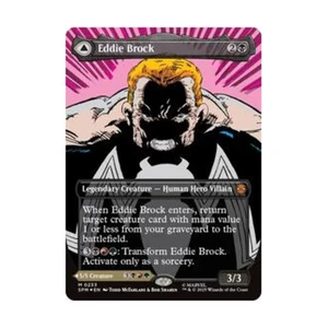 WOTC Marvel's Spider-Man Eddie Brock (0233) (Borderless) (MR) (Foil) NM - Picture 1 of 1