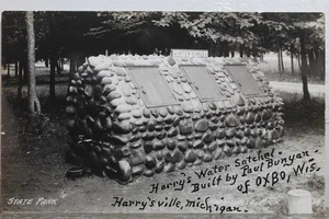 Michigan MI Harrisville Harry Water Satchel Postcard Old Vintage Card View Post - Picture 1 of 2