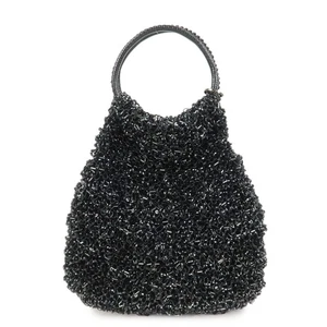 ANTEPRIMA Wire Bag PVC Beads Hand Bag Shoulder Bag Black Authentic Used F/S - Picture 1 of 20
