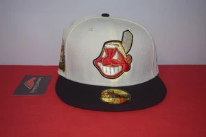 MLB New Era Cleveland Indians Chief Golden Wahoo Fitted Hat RARE STYLE 59Fifty - Picture 1 of 9
