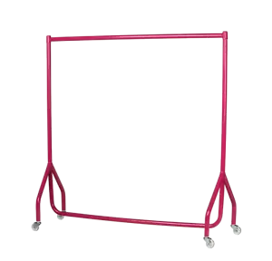 More details for pink junior clothes garment rail 4ft high 4ft long display retail shop fittings 