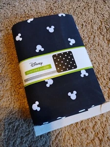 1 Yard Disney Mickey Mouse Fabric Black White Profile Ears Cotton Blend Quilt - Picture 1 of 3