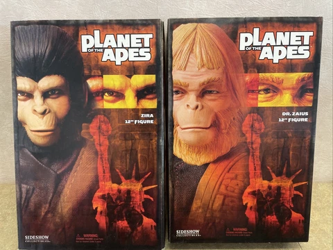 Sideshow Planet of the Apes Zira & Dr Zaius Empty 1/6 Boxes No Figures 2004 Cover