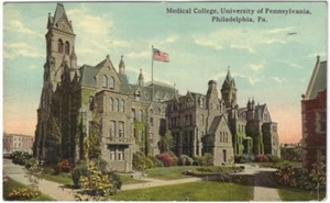 Medical College University of Pennsylvania antike Poststempel-Postkarte 1914 - Bild 1 von 2