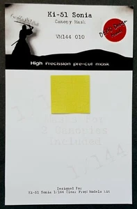 Ki-51 Sonia Maschera Baldacchino per 1/144 Prop Trasparente Design MORTO VM144010 NUOVO - Foto 1 di 6