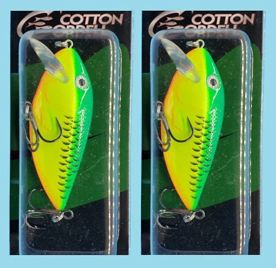 2x Cotton Cordell Wafer Shad  - Fire Tiger - Storm Thin Fin Mimic NIP    G12 - Image 1 of 4