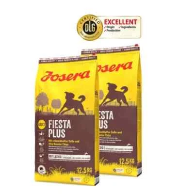 Josera Fiesta Plus Krokettenmix 2x12,5=25 kg+4 Rinderohren light! - Bild 1 von 2