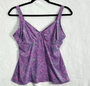 TITLE NINE Women Swim Tankini Top Sz 38C Multicolor Vacation Beach Pool 1a-13 - Picture 1 of 10