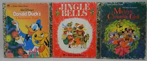 Jingle Bells Donald Duck Mickey's Carol A Little Golden Book Hardcover Christmas - Imagen 1 de 11