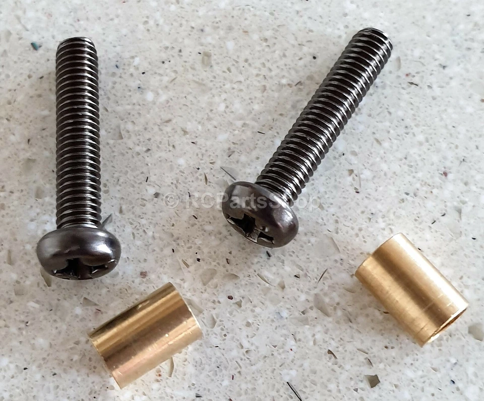 Tamiya 9805334/19805334 4x6mm Brass Pipe & 3x15mm Screw (2 Pcs.)