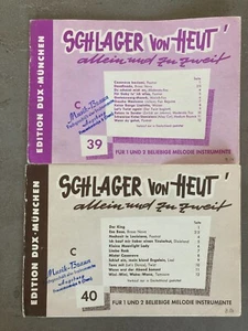 Schlager von Heut allein und zu zweit 39+40 A 5 Edition DUX Noten diverse Inst - Bild 1 von 2