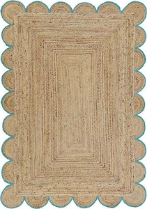 Jute Rug Braided style Reversible Area Rug Runner Modern Rustic Look Carpet Rugs - Picture 1 of 5