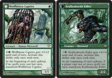 WOTC MtG Dark Ascension  Wolfbitten Captive // Krallenhorde Killer (R) (Foi NM