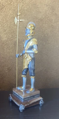 Gippe Vasari Knight Warrior Silver & Gilt Bronze Figurine 78/200 Holiday Gift - Image 1 of 4