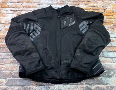 Icon Wireform Jacket Ladies Small Black Full Zip Padded Motorcycle Riding Womens - Image 1 of 4