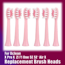 6 un. cabezales de cepillo de dientes de repuesto rosa compatibles para Oclean One SE+ Air X 99 Pro