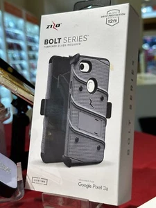 ZIZO BOLT Google Pixel 3a Case w/ Glass Protector, Kickstand, Holster & Lanyard - Picture 1 of 15