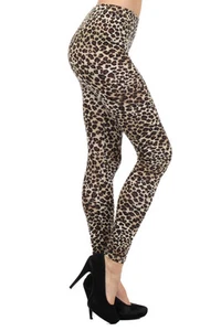 SIZE SMALL - Super Soft & Stretchy Classic Cheetah/Leopard Print Leggings - Picture 1 of 6