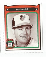 1991 Crown Coca Cola Baltimore Orioles Regional Card Doug Sisk 1988