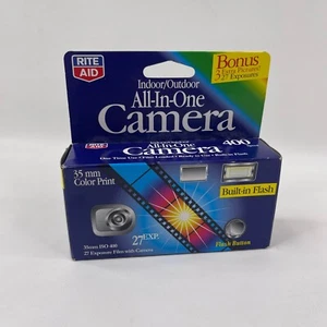 Flash incorporado para cámara todo en uno Rite Aid 27 exposiciones 400 velocidades 35 mm color  - Imagen 1 de 2