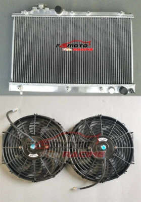 Radiador de aluminio 52 mm + ventilador para Toyota Celica ST205 GT4 MT 1994-1999 1995 1996 97 Foto 1 de 4