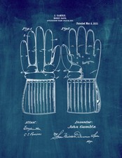 Hockey Glove Patent Print Midnight