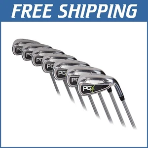 PGX Single Length Iron Set - 5-PW + AW in Stainless Steel for Improved Accuracy - Picture 1 of 7