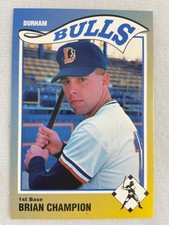 1990 Durham Bulls Sportsprint Minor League Baseball Card#03-Brian Champion