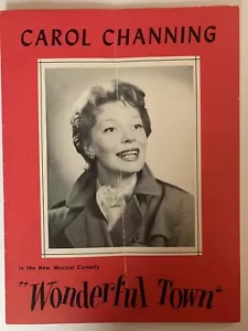 Carol Channing - Wunderbare Stadt - 1954 - Souvenir Theater Programm - Bild 1 von 4
