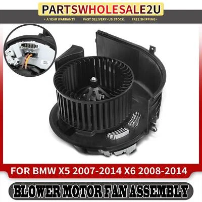 Conjunto de ventilador de motor soplador de climatización con resistencia y rueda para BMW X6 X5 E70 E71 E72 Foto 1 de 4