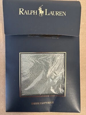 Pantimedias Ralph Lauren transparentes nuevas en paquete vintage verde espiga talla A-b estampado Foto 1 de 4