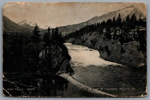 Postcard Banff Alberta c1910s Bow Falls On Line OF Canadian Pacific Railway - Picture 1 of 2