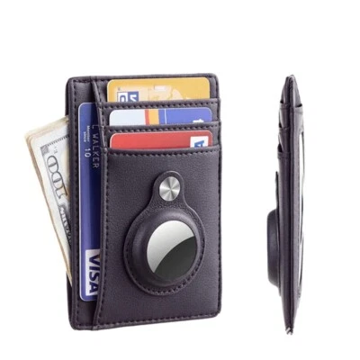 Slim Wallet Herren Airtag Wallet Minimalistische Geldbörse RFID Kartenetui Portemonnaie für Männer - Bild 1 von 4