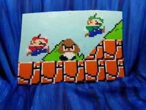 Super Mario Odyssey Bros Luigi Goomba Szene Perler Perle Wandbild Videospiel - Bild 1 von 11
