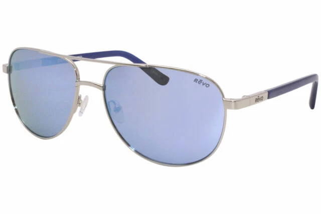REVO Conrad Chrome Frame with Blue Water Lens Men's Sunglasses