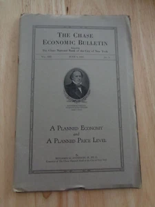 Chase Economic Bulletin, Vol XIII #3, June 9, 1933 by B.M. Anderson SC - Picture 1 of 1