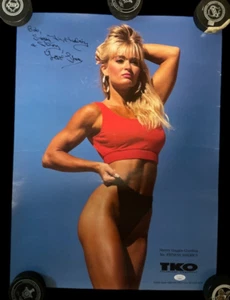 PÓSTER PIN-UP COLOR FIRMADO A MANO DE JEREZ GOGGIN-GIARDINA 24" X 18" CERTIFICADO DE AUTENTICIDAD JD PB45 - Imagen 1 de 3