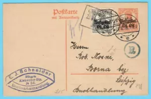 LATVIA 1918, German Occup. Ober Ost. Postcard RIGA Censored UK 5487 - Picture 1 of 2