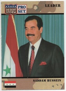 1991 Pro Set Desert Storm Saddam Hussein Rookie Card #69 Near Mint!