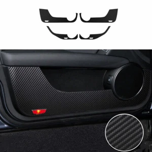 For Benz 2007-2014 C-Class Carbon Fiber Leather Interior Door Anti-Kick Pad Trim - Picture 1 of 4