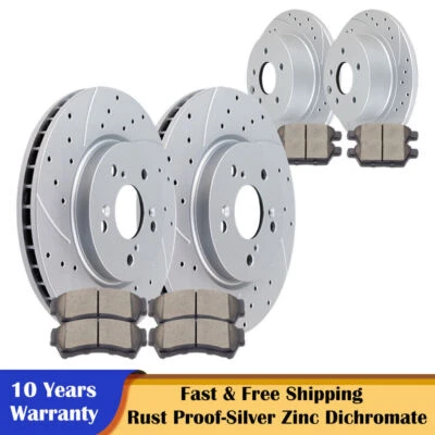 Kits de frenos y rotores perforados delanteros traseros para Ford Fusion MKZ Mazda 6 Foto 1 de 4