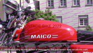 Maico md 250 Red Steel Fuel Gas Petrol Tank 1971-83 + Cap /fit for - Picture 1 of 7