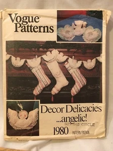 Vogue Sewing Pattern 1980 Christmas Decorations Uncut Decor Angelic - Picture 1 of 4