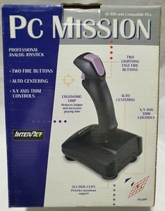 INTERACT SV-200 PC MISSION ANALOGUE JOYSTICK FOR IBM PCs MS-DOS WIN 95 GAMES - Picture 1 of 7