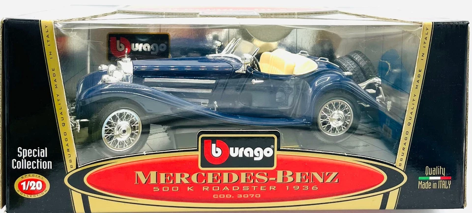 EBOND Mercedes Benz 500 K Roadster - 1936 - Cod 3070 - 1:20 - Bburago  0478 - Immagine 1 di 1