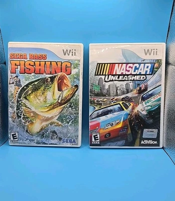 Nitendo Wii Games:SegaBassFishing(2006),Nascar Unleashed(2006) - Image 1 of 4