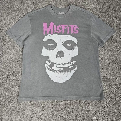 Camisa Misfits Adulto Pequeña Gris Camiseta Punk Rock Demonio Calavera Patinador Grunge  Foto 1 de 4